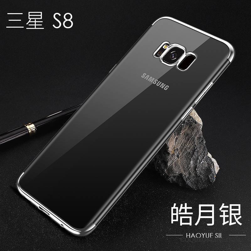 Samsung Galaxy S8 Coque Rouge Fluide Doux Étui Très Mince Incassable Protection Transparent