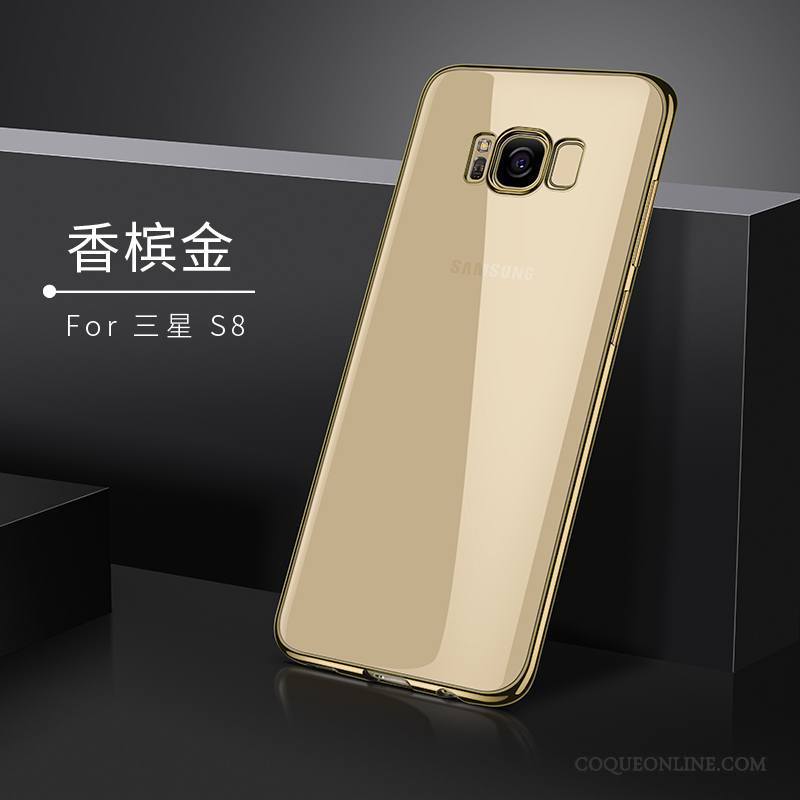 Samsung Galaxy S8 Coque Silicone Fluide Doux Étui Protection Tendance Étoile Jaune