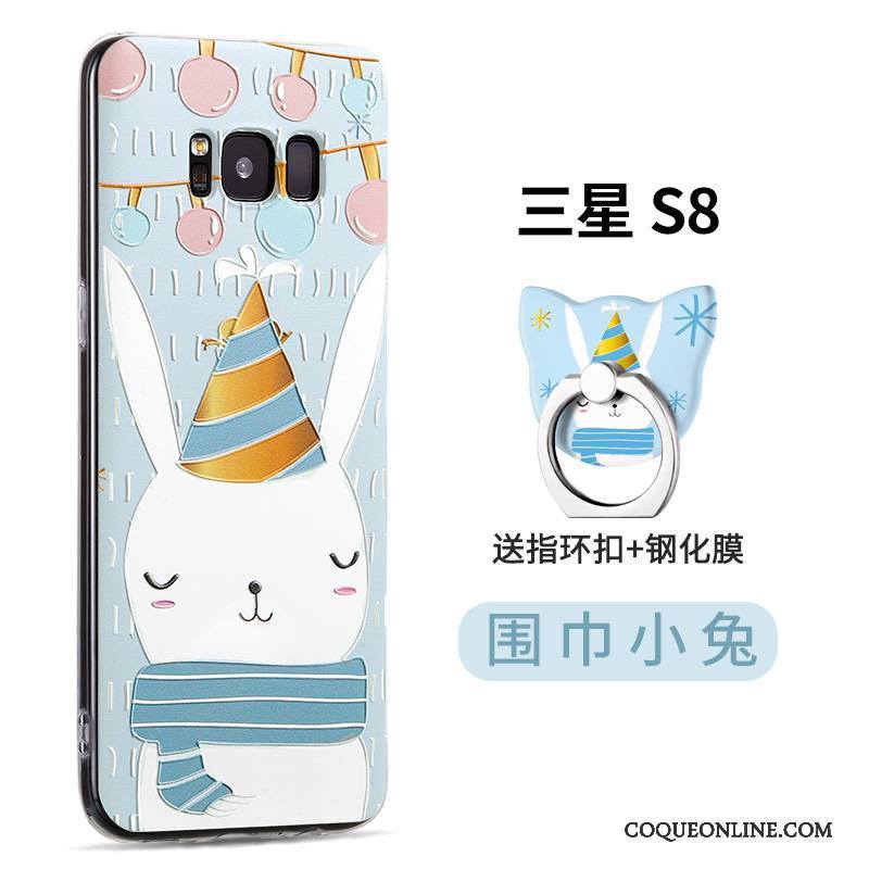 Samsung Galaxy S8 Coque Silicone Protection Tendance Étoile Rose Étui Créatif