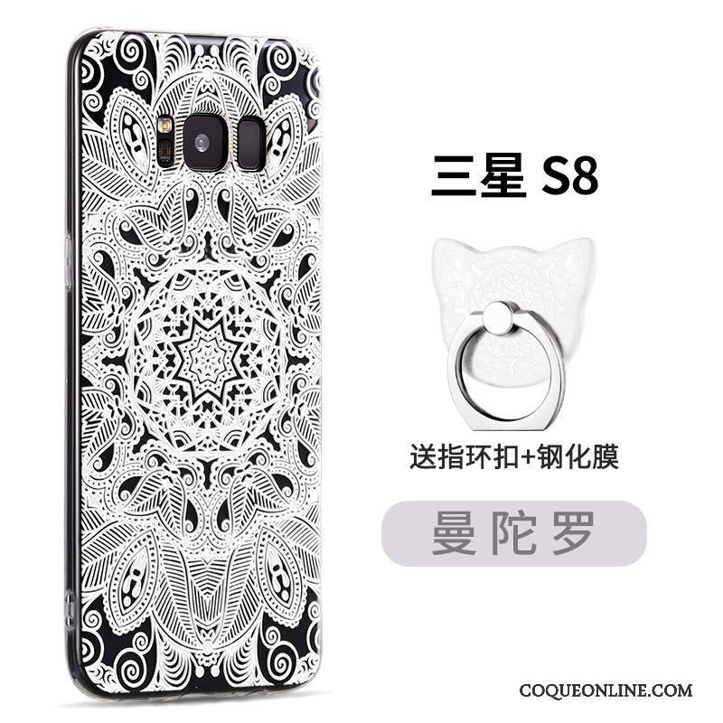 Samsung Galaxy S8 Coque Silicone Protection Tendance Étoile Rose Étui Créatif