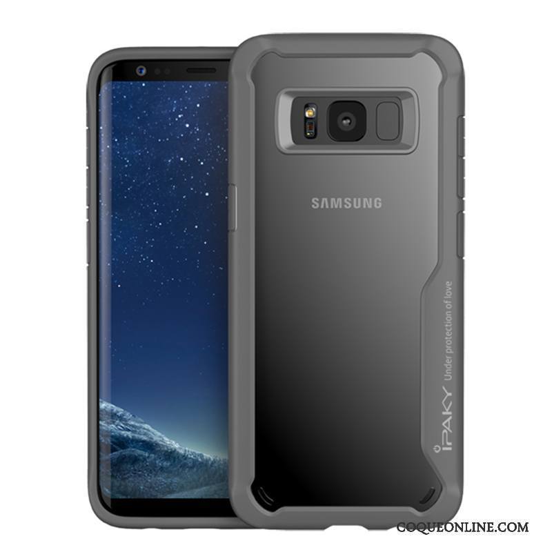 Samsung Galaxy S8 Coque Silicone Transparent Noir Personnalité Protection Créatif Étui