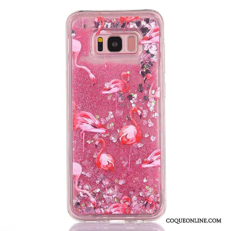 Samsung Galaxy S8 Coque Tout Compris Fluide Doux Rose Dessin Animé Étoile Étui Protection