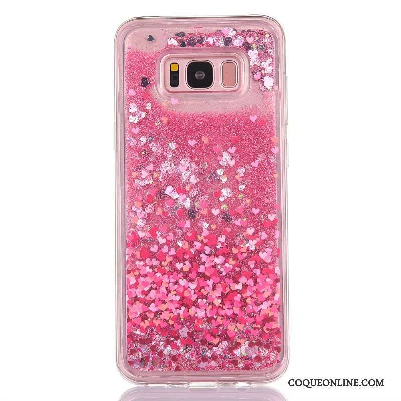 Samsung Galaxy S8 Coque Tout Compris Fluide Doux Rose Dessin Animé Étoile Étui Protection