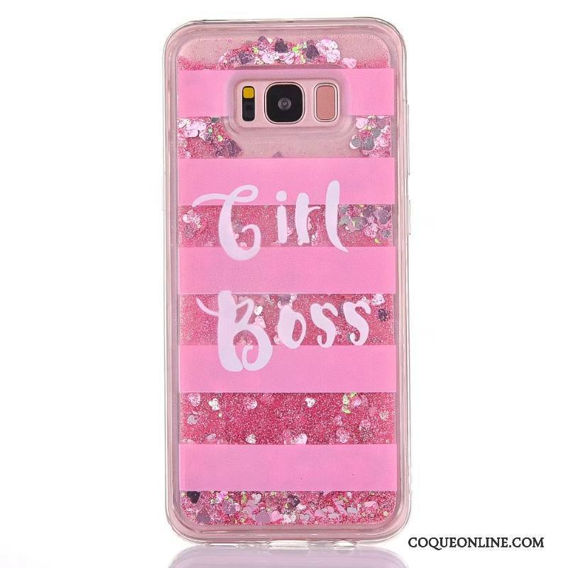 Samsung Galaxy S8 Coque Tout Compris Fluide Doux Rose Dessin Animé Étoile Étui Protection