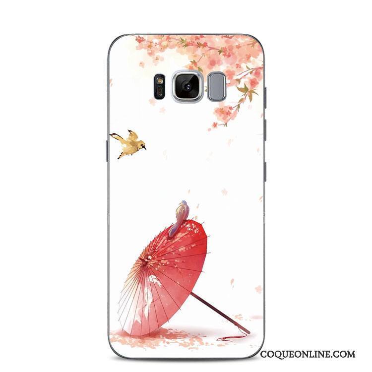 Samsung Galaxy S8+ Coque Tout Compris Gaufrage Support Rose Incassable Étoile Silicone