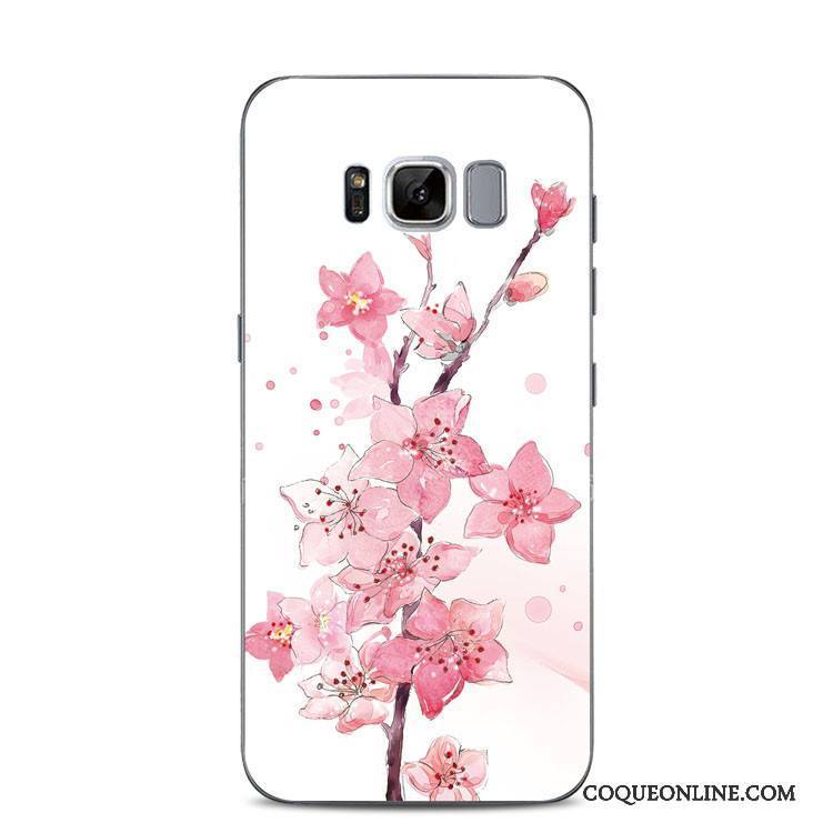 Samsung Galaxy S8+ Coque Tout Compris Gaufrage Support Rose Incassable Étoile Silicone