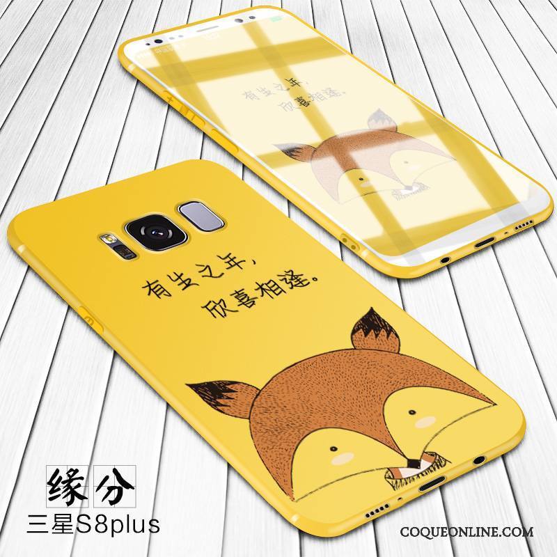 Samsung Galaxy S8+ Coque Étoile Incassable Créatif Jaune Tout Compris Personnalité Silicone