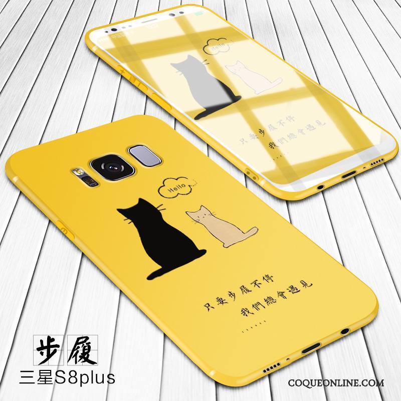 Samsung Galaxy S8+ Coque Étoile Incassable Créatif Jaune Tout Compris Personnalité Silicone