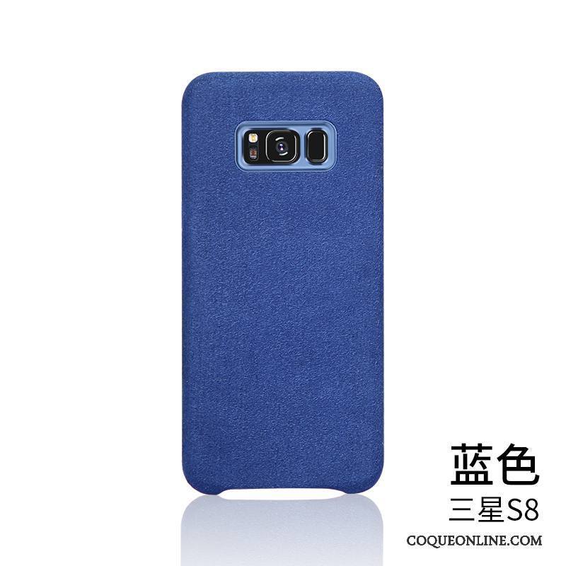 Samsung Galaxy S8 Coque Étoile Étui En Cuir Bleu Clair Europe Velours Protection Tout Compris