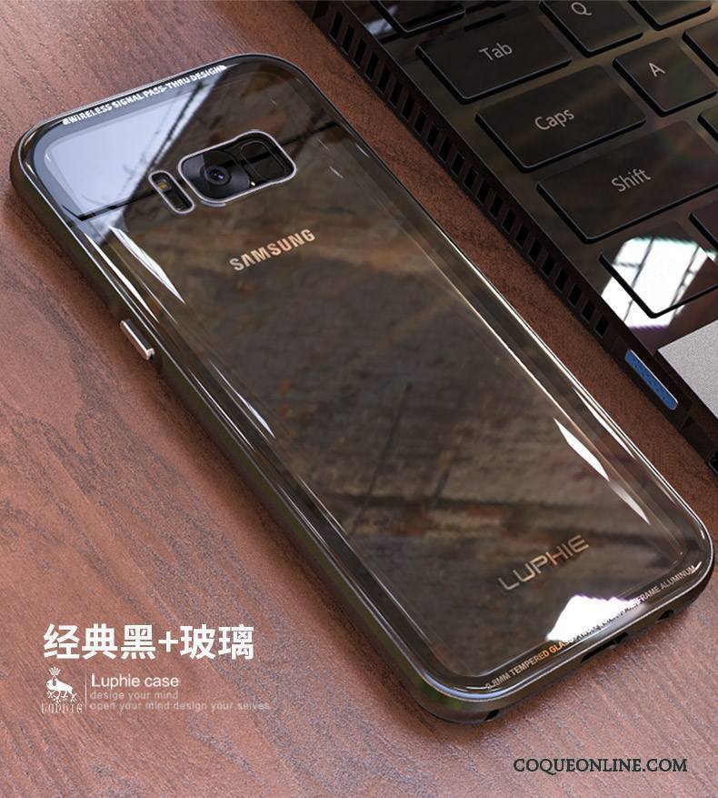 Samsung Galaxy S8+ Coque Étui Protection Étoile Verre Trempé Or Créatif