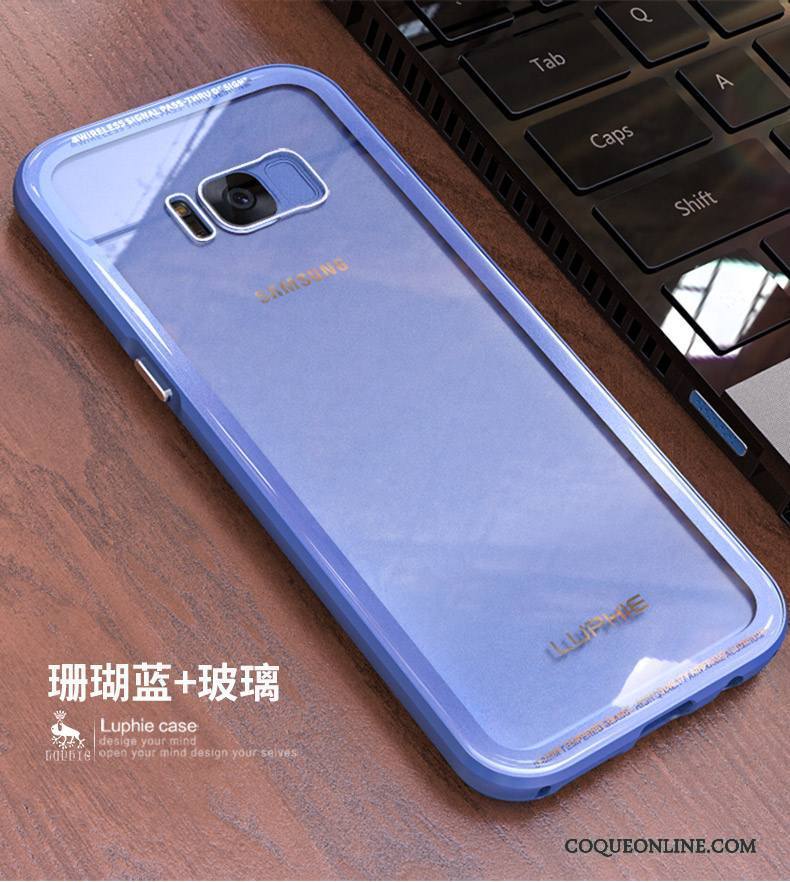 Samsung Galaxy S8+ Coque Étui Protection Étoile Verre Trempé Or Créatif