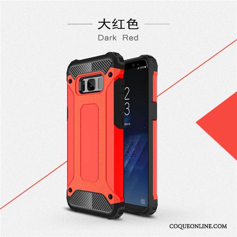 Samsung Galaxy S8+ Coque Étui Tout Compris Incassable Accessoires Silicone Tendance Bleu