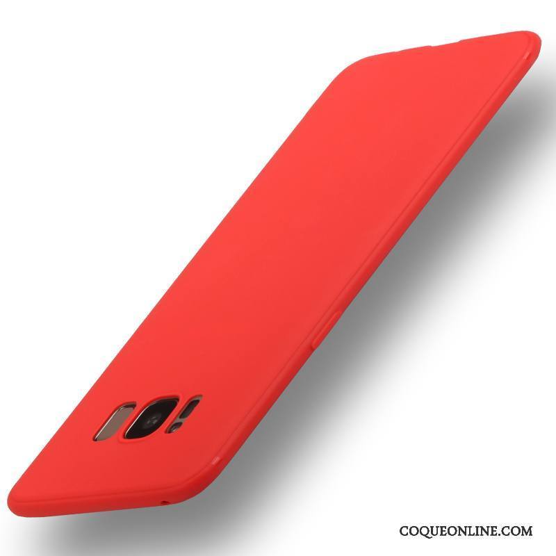 Samsung Galaxy S8 Coque Étui Très Mince Rouge Silicone Protection Créatif