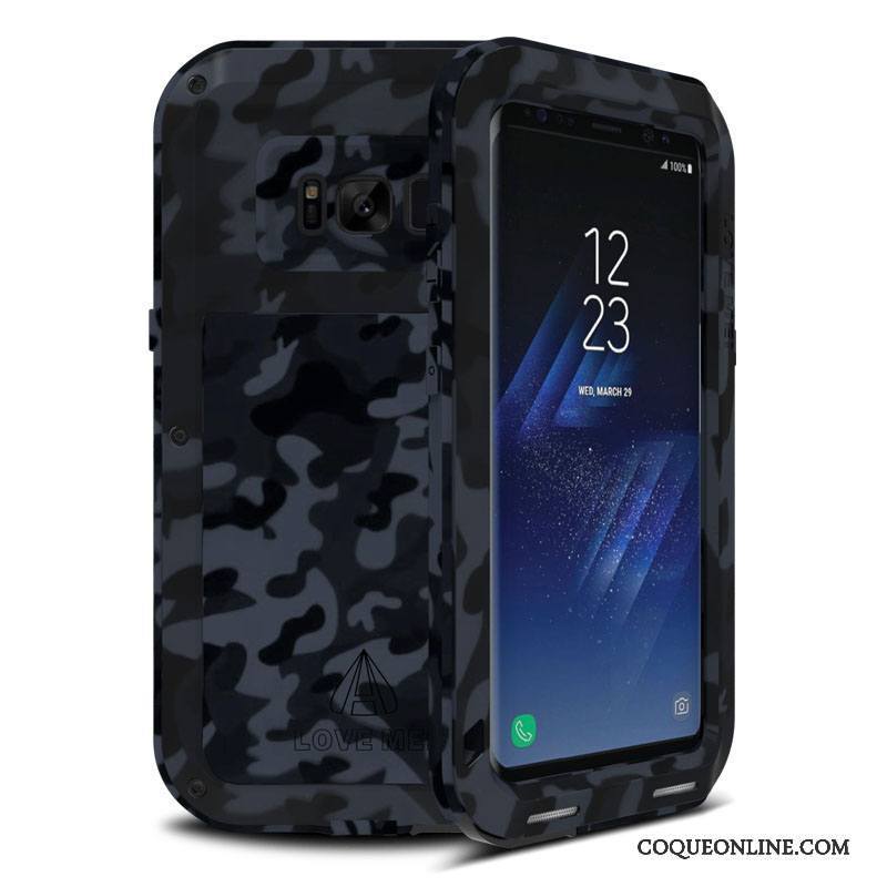 Samsung Galaxy S8+ Créatif Trois Défenses Tendance Incassable Métal Coque De Téléphone Camouflage