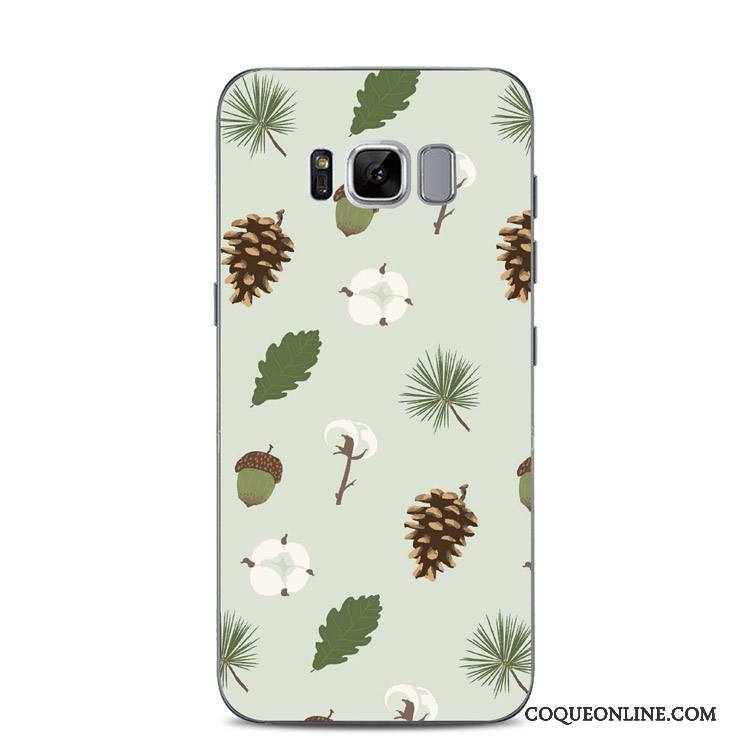 Samsung Galaxy S8+ Dentelle Gaufrage Support Coque De Téléphone Étoile Fluide Doux Vert