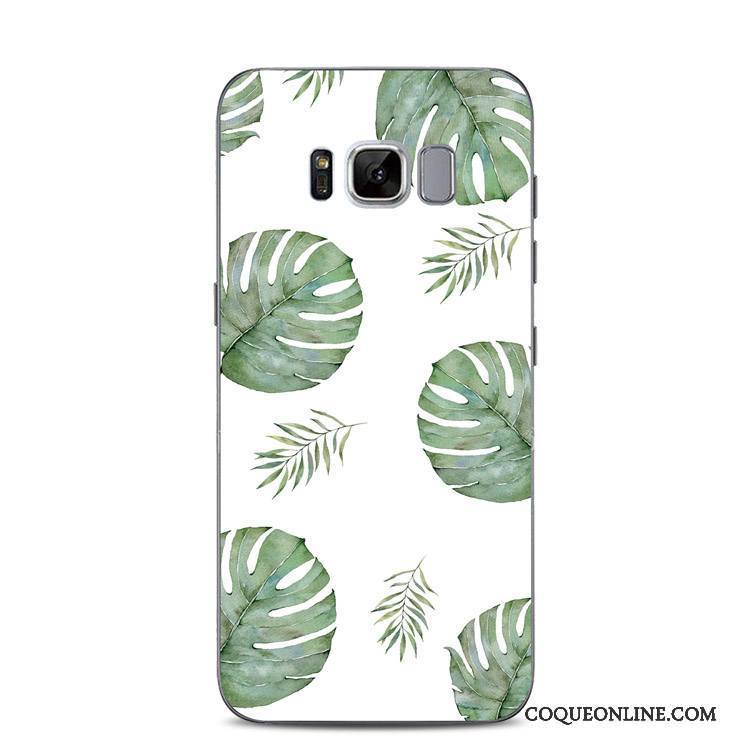 Samsung Galaxy S8+ Dentelle Gaufrage Support Coque De Téléphone Étoile Fluide Doux Vert