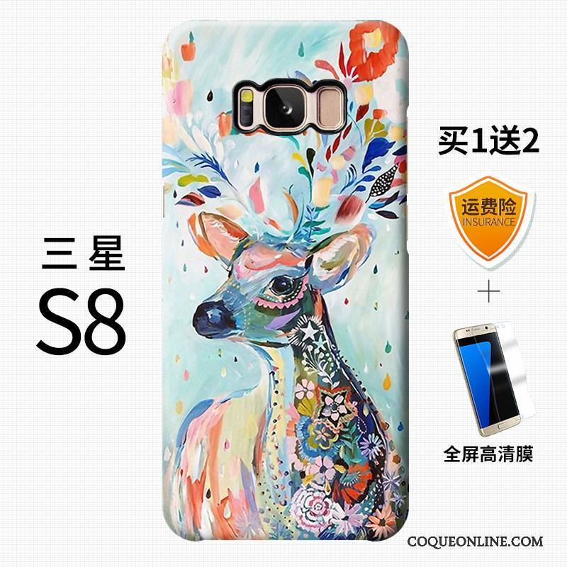 Samsung Galaxy S8 Délavé En Daim Personnalité Incassable Créatif Coque De Téléphone Multicolore Étoile