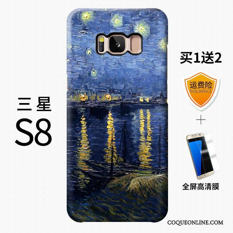 Samsung Galaxy S8 Délavé En Daim Personnalité Incassable Créatif Coque De Téléphone Multicolore Étoile