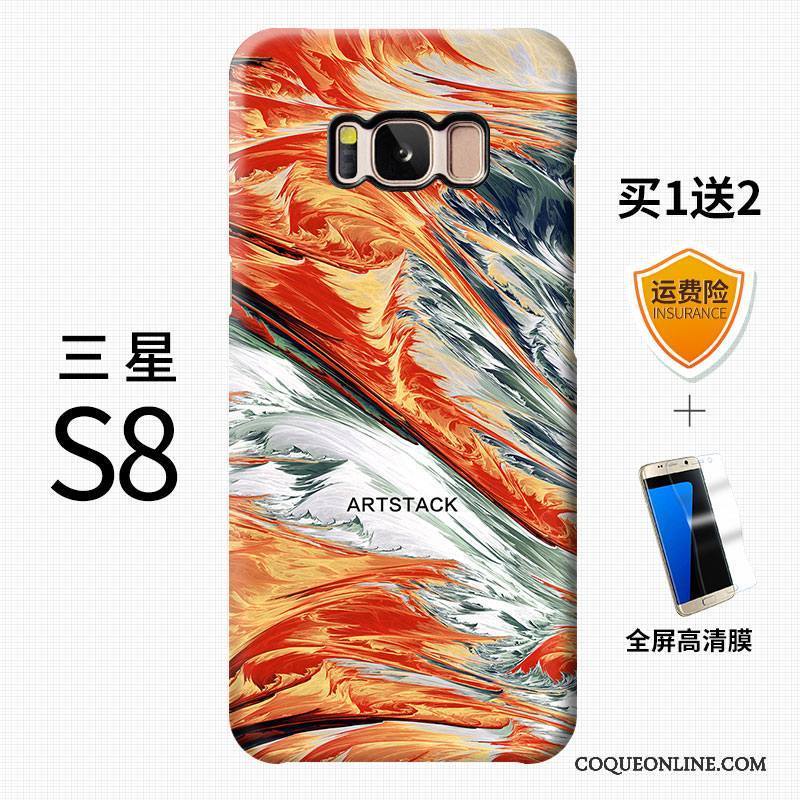 Samsung Galaxy S8 Délavé En Daim Personnalité Incassable Créatif Coque De Téléphone Multicolore Étoile