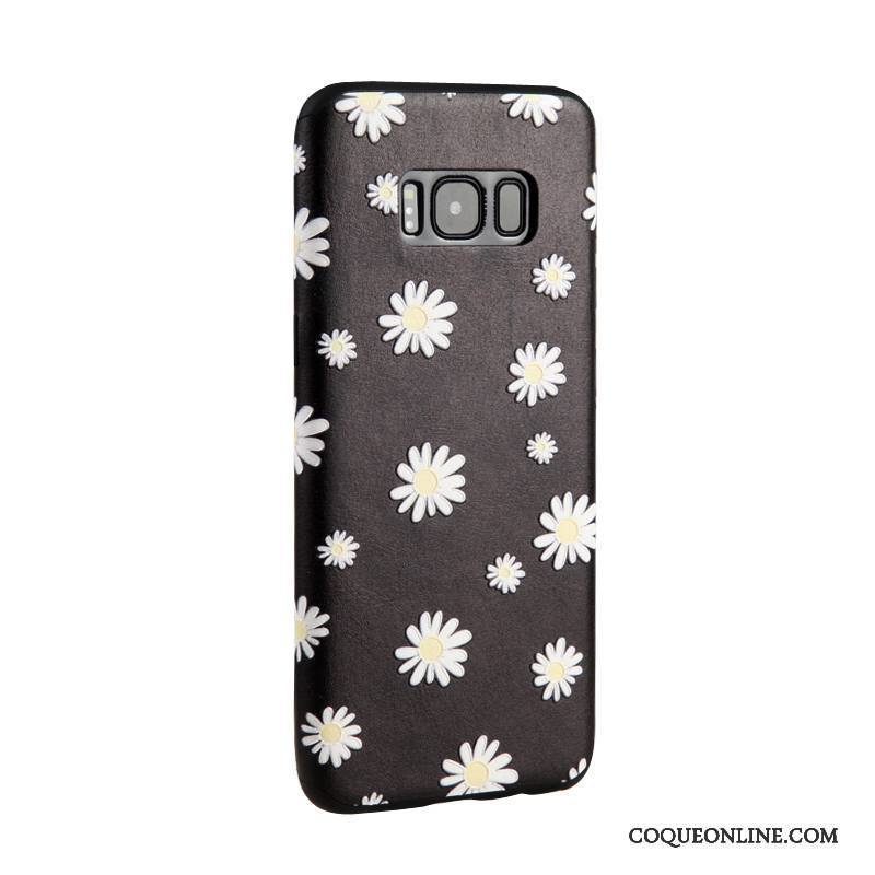 Samsung Galaxy S8+ Gaufrage Étui Fluide Doux Noir Tendance Dessin Animé Coque De Téléphone