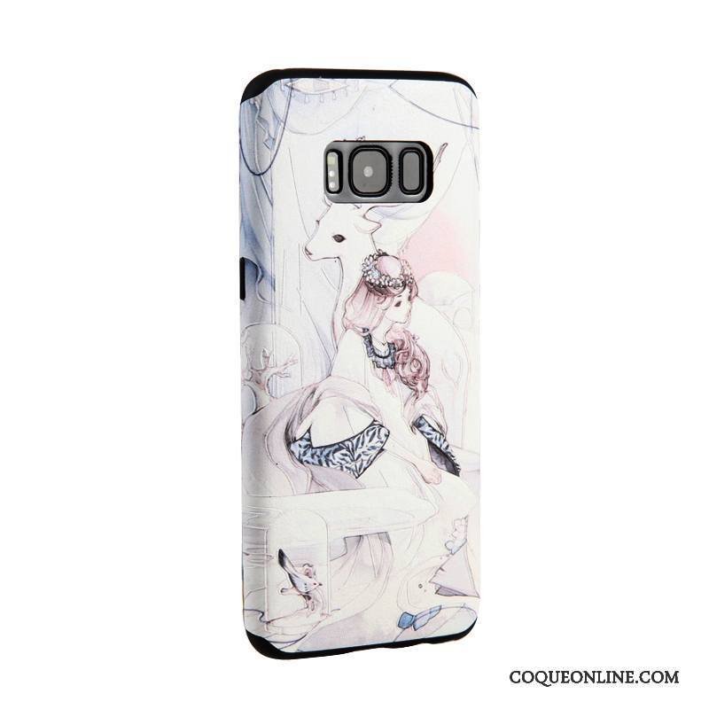 Samsung Galaxy S8+ Gaufrage Étui Fluide Doux Noir Tendance Dessin Animé Coque De Téléphone