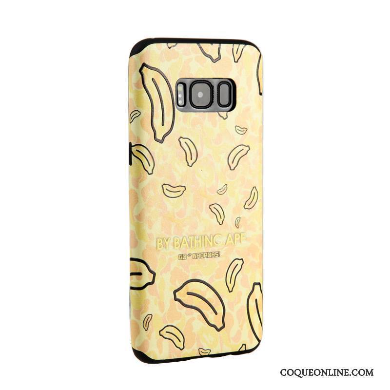 Samsung Galaxy S8+ Gaufrage Étui Fluide Doux Noir Tendance Dessin Animé Coque De Téléphone