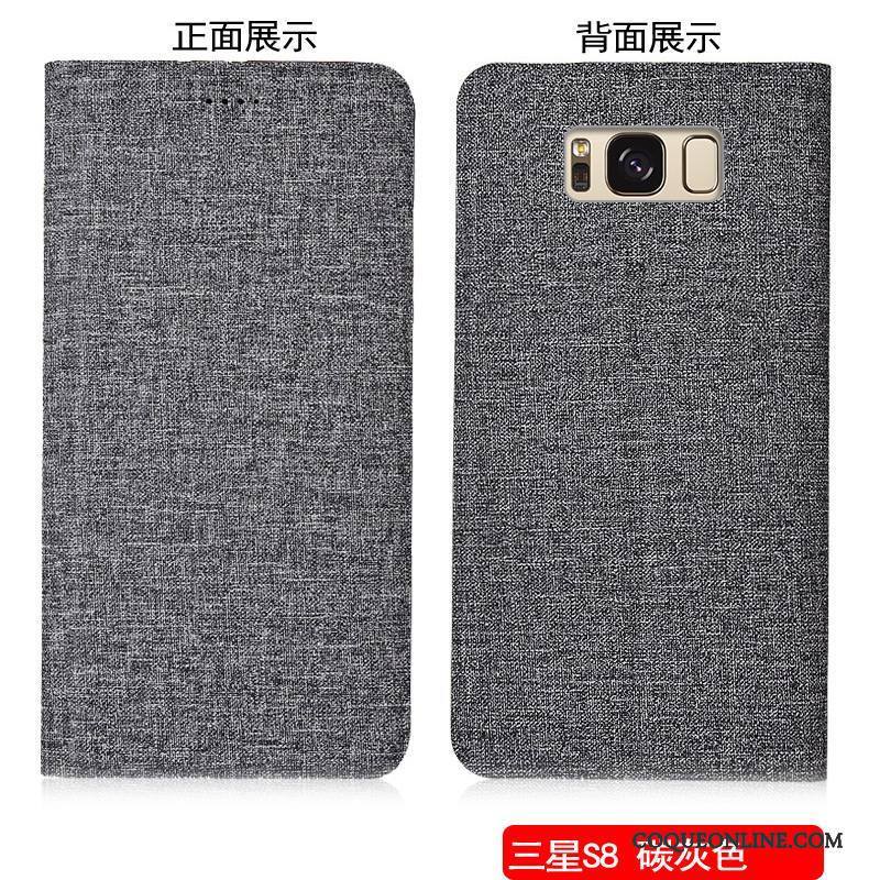 Samsung Galaxy S8+ Housse Coque De Téléphone Lin Protection Multicolore Étoile Incassable