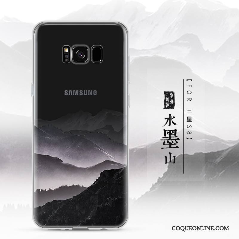 Samsung Galaxy S8 Incassable Protection Transparent Bleu Coque De Téléphone Étoile Tendance