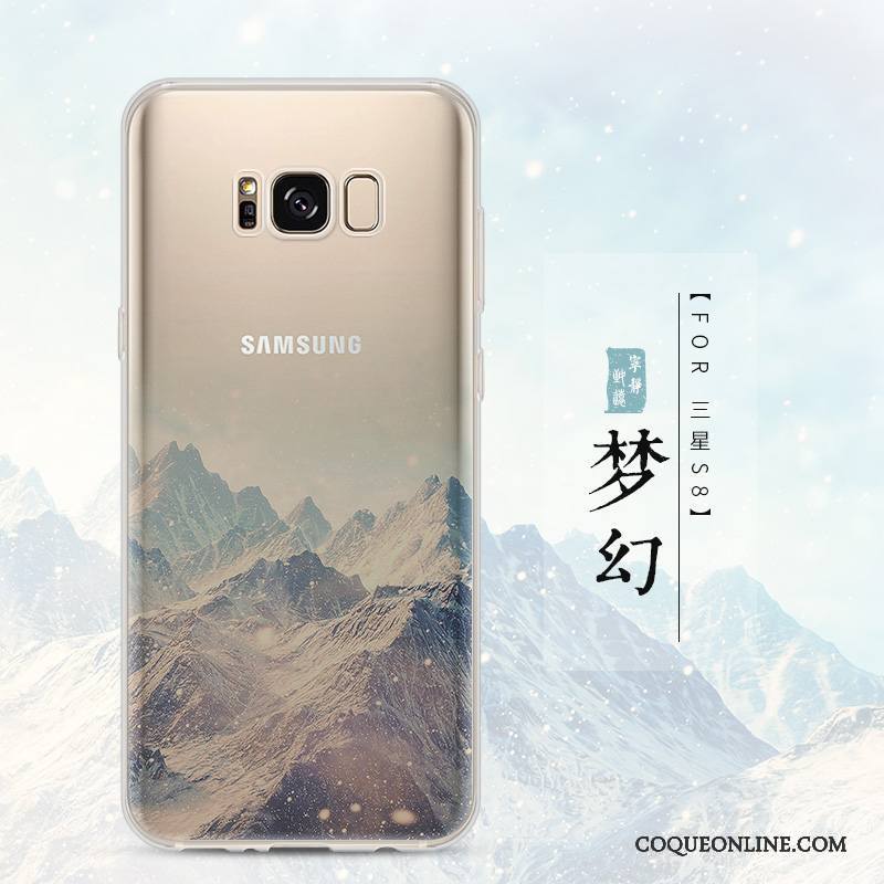 Samsung Galaxy S8 Incassable Protection Transparent Bleu Coque De Téléphone Étoile Tendance