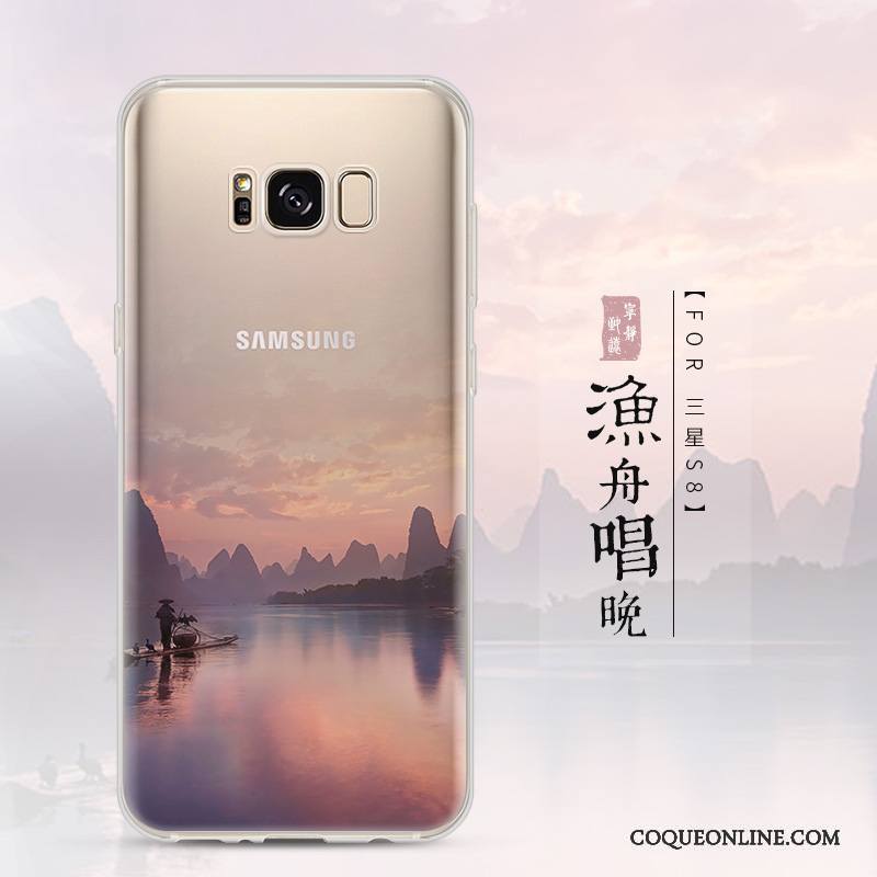 Samsung Galaxy S8 Incassable Protection Transparent Bleu Coque De Téléphone Étoile Tendance