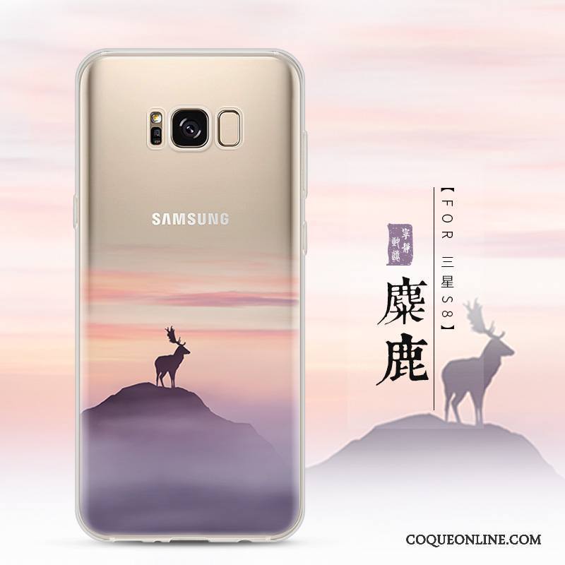 Samsung Galaxy S8 Incassable Protection Transparent Bleu Coque De Téléphone Étoile Tendance