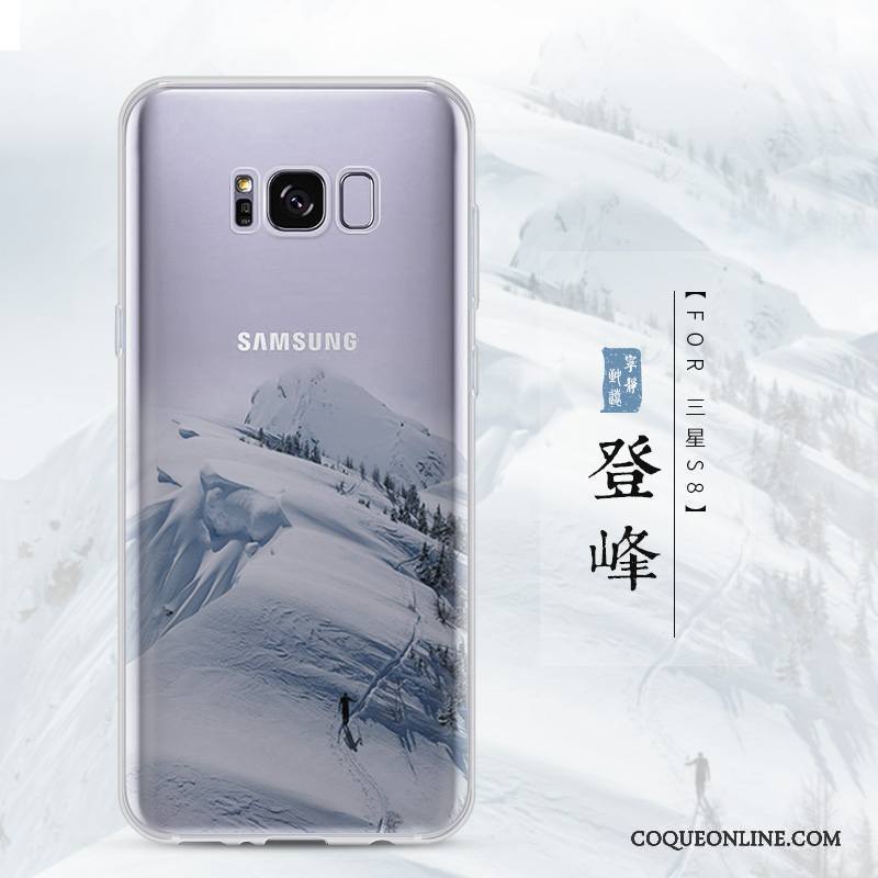 Samsung Galaxy S8 Incassable Protection Transparent Bleu Coque De Téléphone Étoile Tendance