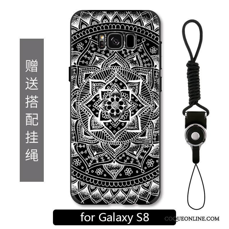 Samsung Galaxy S8 Personnalité Style Chinois Totem Coque De Téléphone Bleu Créatif Étui