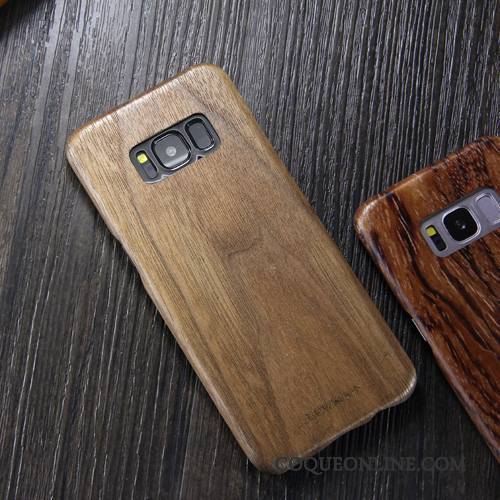 Samsung Galaxy S8+ Protection Bois Massif Étoile Étui Coque De Téléphone Marque De Tendance En Bois