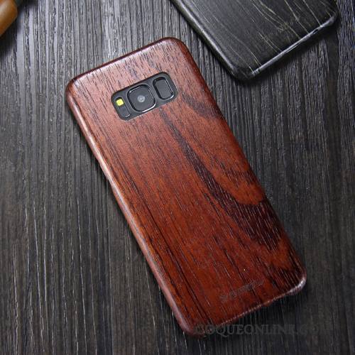 Samsung Galaxy S8+ Protection Bois Massif Étoile Étui Coque De Téléphone Marque De Tendance En Bois