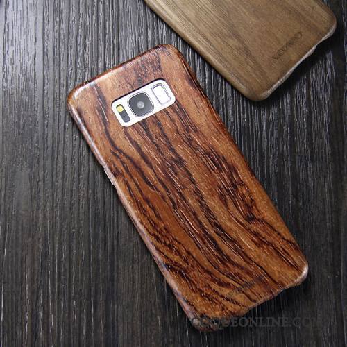 Samsung Galaxy S8+ Protection Bois Massif Étoile Étui Coque De Téléphone Marque De Tendance En Bois