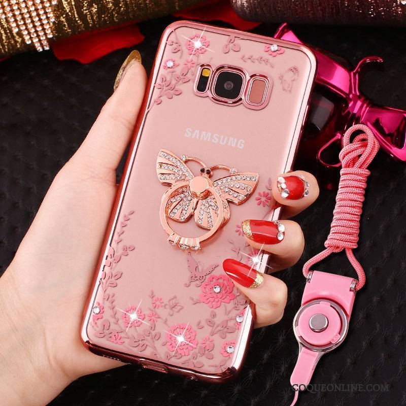 Samsung Galaxy S8 Protection Strass Anneau Or Étoile Coque De Téléphone Incassable