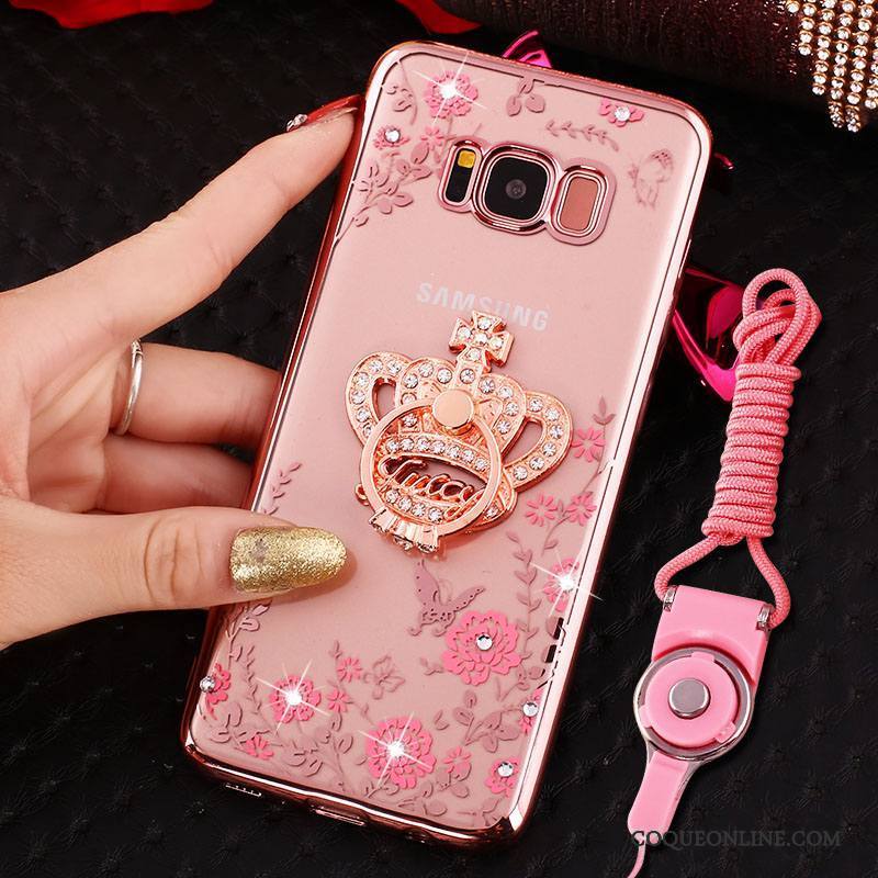 Samsung Galaxy S8 Protection Strass Anneau Or Étoile Coque De Téléphone Incassable