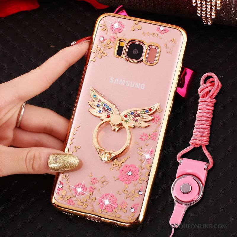 Samsung Galaxy S8 Protection Strass Anneau Or Étoile Coque De Téléphone Incassable