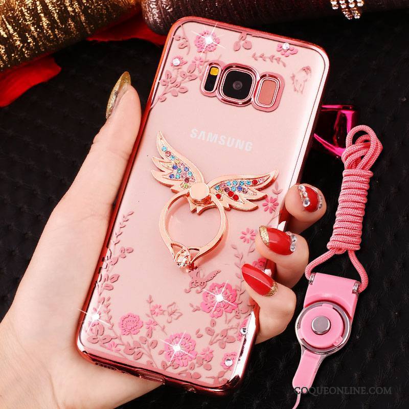 Samsung Galaxy S8 Protection Strass Anneau Or Étoile Coque De Téléphone Incassable