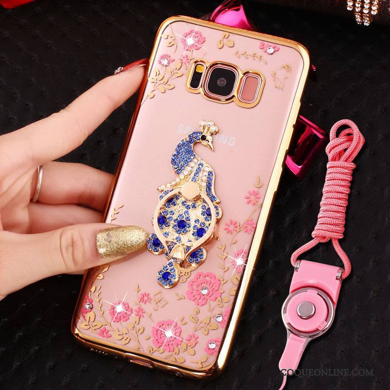 Samsung Galaxy S8 Protection Strass Anneau Or Étoile Coque De Téléphone Incassable