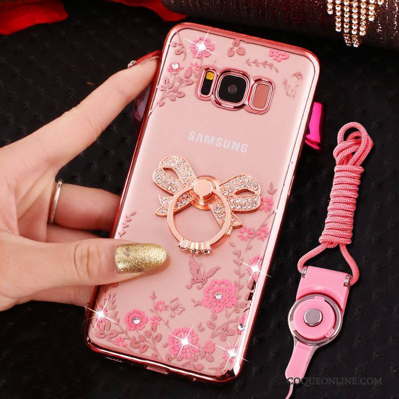 Samsung Galaxy S8 Protection Strass Anneau Or Étoile Coque De Téléphone Incassable