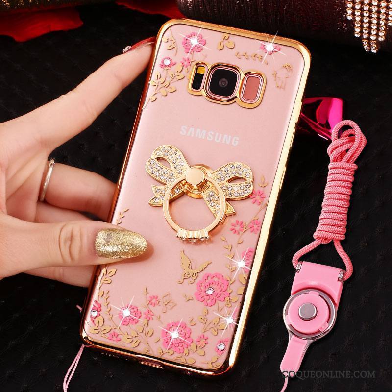 Samsung Galaxy S8 Protection Strass Anneau Or Étoile Coque De Téléphone Incassable