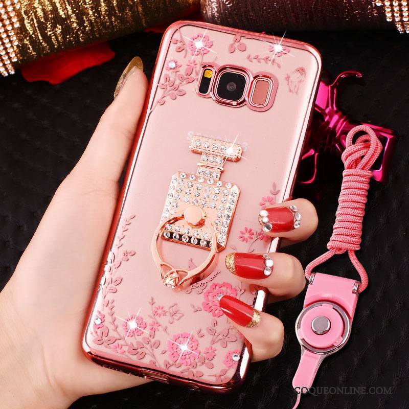 Samsung Galaxy S8 Protection Strass Anneau Or Étoile Coque De Téléphone Incassable