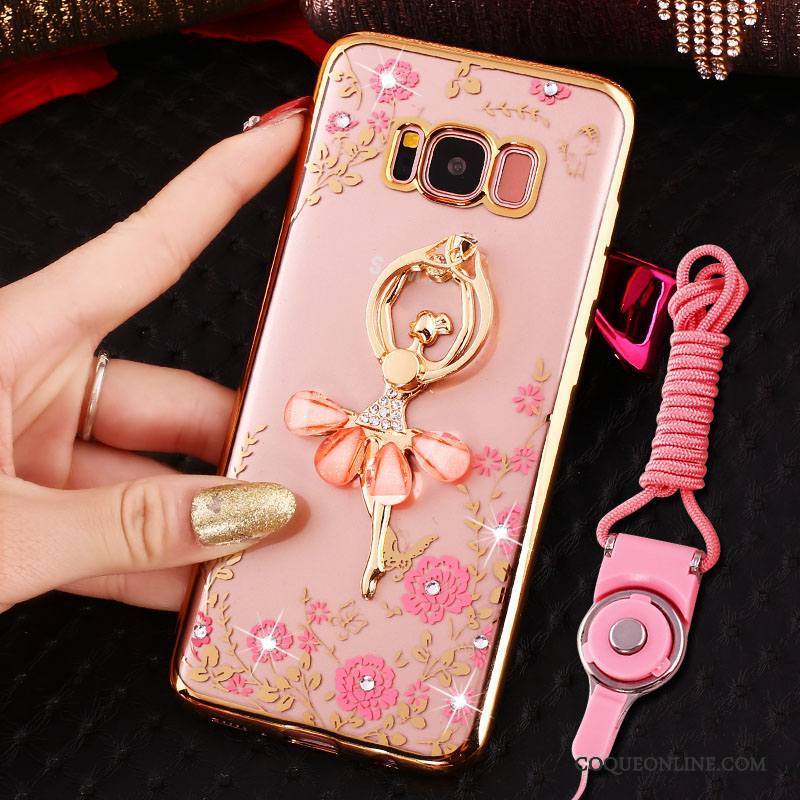 Samsung Galaxy S8 Protection Strass Anneau Or Étoile Coque De Téléphone Incassable