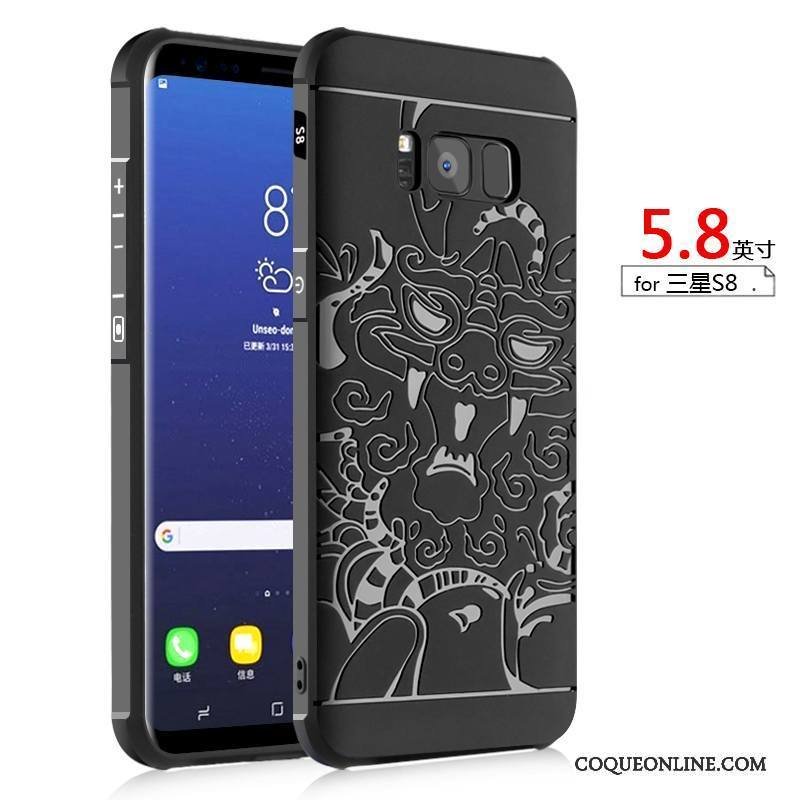 Samsung Galaxy S8+ Tout Compris Fluide Doux Étui Coque De Téléphone Gris Tendance Incassable