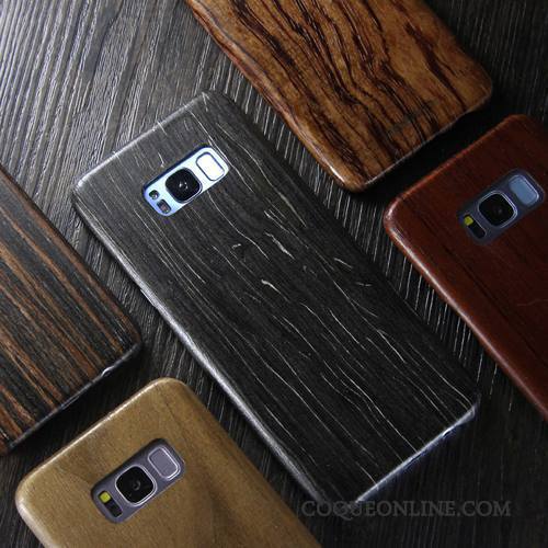 Samsung Galaxy S8 Très Mince Marque De Tendance Étui Bois Massif Coque De Téléphone Étoile Protection