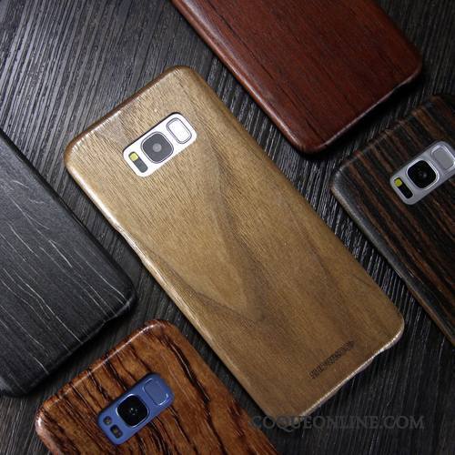 Samsung Galaxy S8 Très Mince Marque De Tendance Étui Bois Massif Coque De Téléphone Étoile Protection