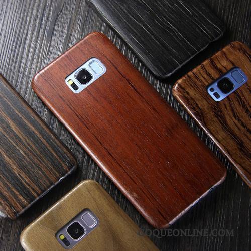 Samsung Galaxy S8 Très Mince Marque De Tendance Étui Bois Massif Coque De Téléphone Étoile Protection