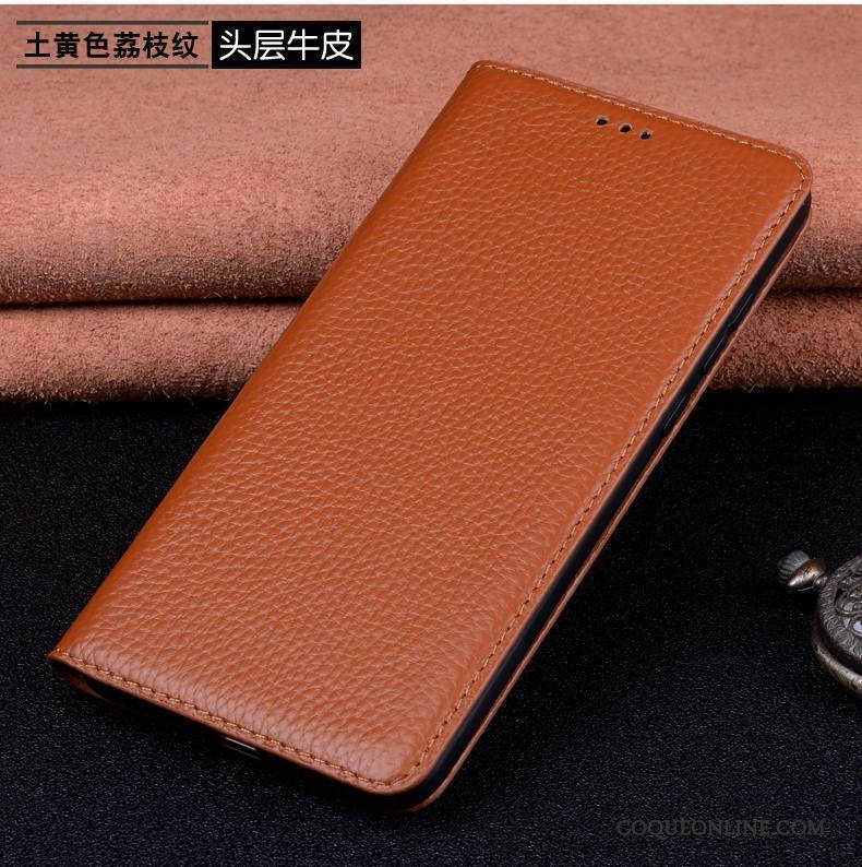 Samsung Galaxy S8+ Téléphone Portable Coque Protection Cuir Véritable De Téléphone Étui En Cuir Étoile